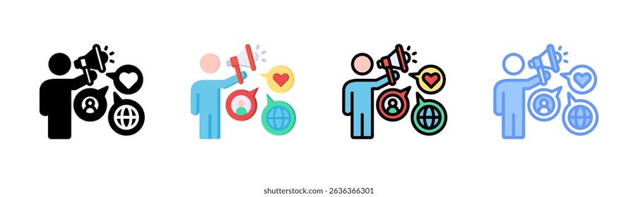 Public Relation Icon Element For Design And Vector