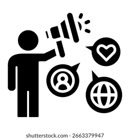 Public Relation Icon Element für Design und Vektor