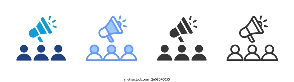 Public Relation icon set multiple style collection