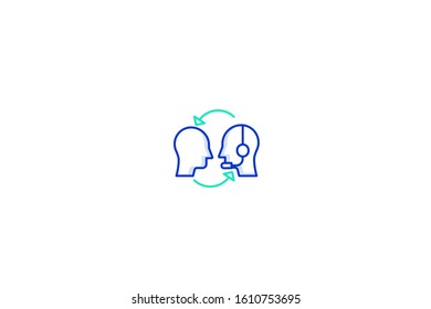 Public relation icon in trendy flat style isolated on white background vector illustration
