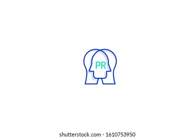 Public relation icon in trendy flat style isolated on white background vector illustration