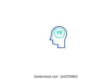 Public relation icon in trendy flat style isolated on white background vector illustration