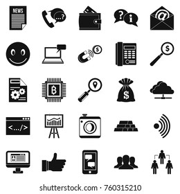 Public relation icons set. Simple set of 25 public relation vector icons for web isolated on white background