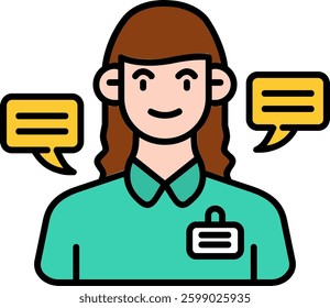 Public relation Line vector Icon Design
