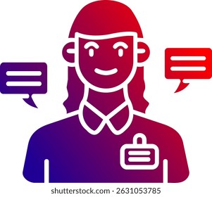 Public relation Line vector Icon Design