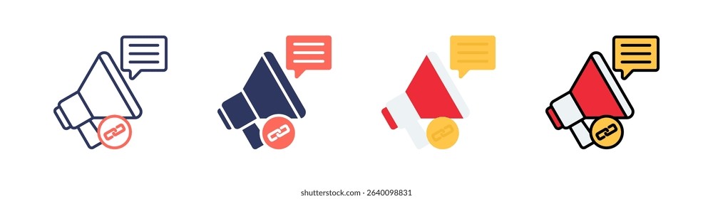 Public Relation Multi Style Icon Set Vector