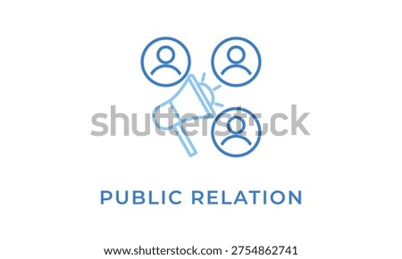 Public Relation vector icon isolated on white background