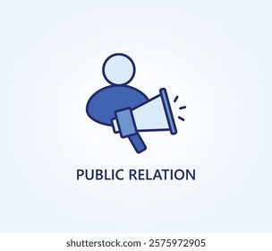 Public Relation vector, icon or logo sign symbol illustration