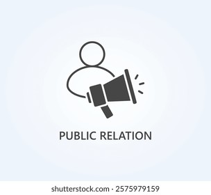 Public Relation Vector, Icon Or Logo Sign Symbol Illustration