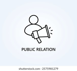 Public Relation Vector, Icon Or Logo Sign Symbol Illustration