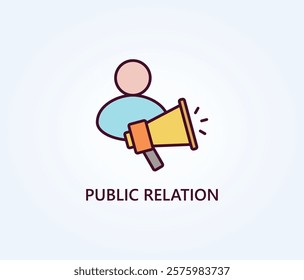 Public Relation Vector, Icon Or Logo Sign Symbol Illustration