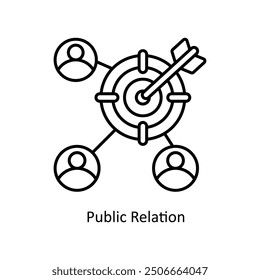 Public Relation vector  outline Icon Design illustration. Smart Home and Technology Symbol on White background EPS 10 File