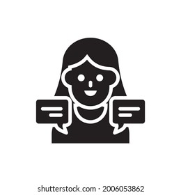 Public Relation vector solid icon. Marketing and advertising symbol EPS 10 file