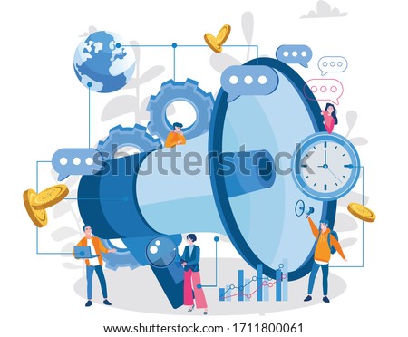 Public Relations and Affairs, Communication, Vector illustration for web banner, infographics, mobile. Pr Agency 