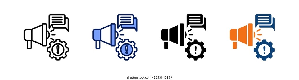 Public Relations All In One Icon Multi Styles Vektor Set