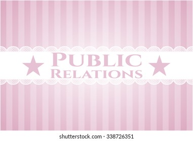 Cartel de relaciones públicas o banner