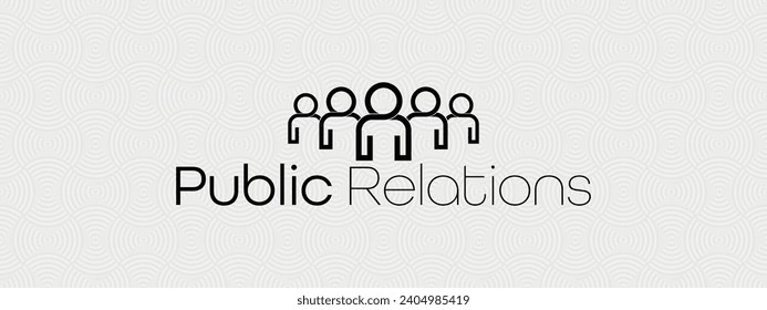 Public Relations card on white background