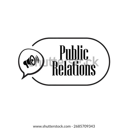 Public Relations card on white background