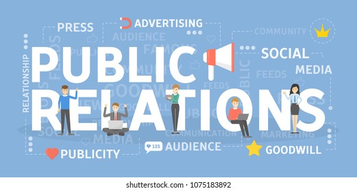 Public relations concept illustration. Idea of politics and society.