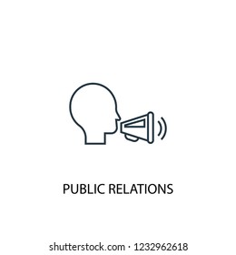 public relations concept line icon. Simple element illustration. public relations concept outline symbol design. Can be used for web and mobile UI/UX