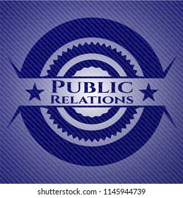 Public Relations with denim texture