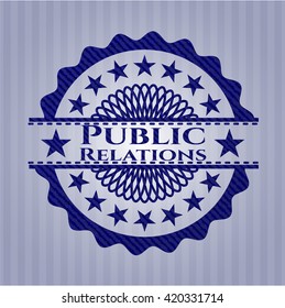 Public Relations with denim texture