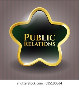 Public Relations gold emblem