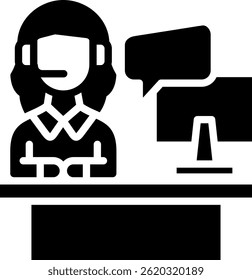 Public Relations Icon Glyph Vector Illustration