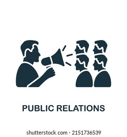 Public Relations icon. Monochrome simple Community icon for templates, web design and infographics