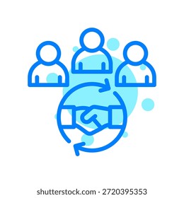 Ícone De Relações Públicas Na Ilustração Do Vetor De Forma