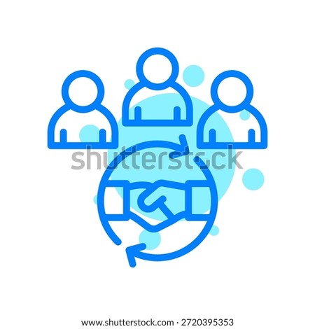 Public Relations Icon In Shape Vector Illustration
