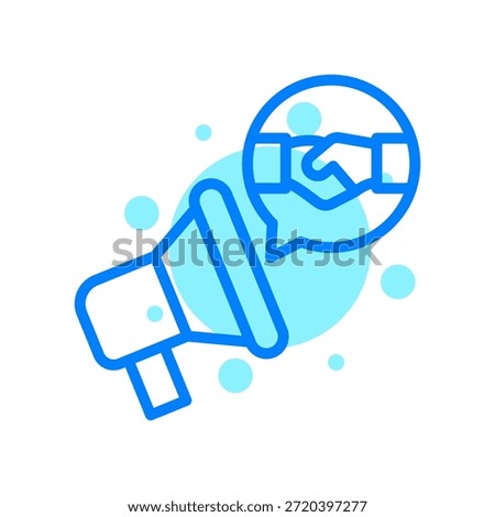 Public Relations Icon In Shape Vector Illustration