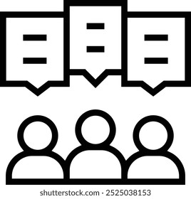 public relations icon. Thin linear style design isolated on white background