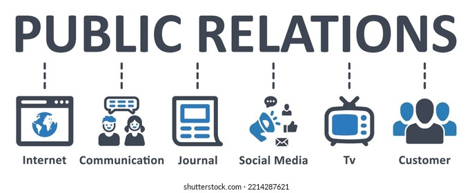 Public Relations icon - vector illustration . Public, relations, communication, internet, journal, tv, social media, customer, infographic, template, presentation, concept, banner, icon set, icons .