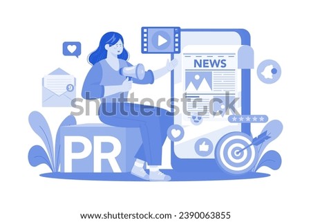 Public Relations Illustration concept on white background