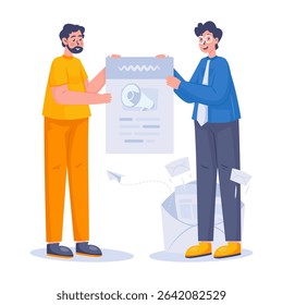 Public relations with information updates, Customer get newsletter update, Giving announcement poster, Vector illustration