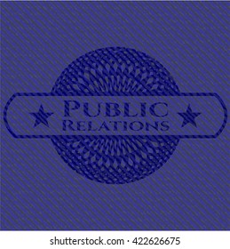 Public Relations with jean texture