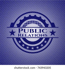 Public Relations with jean texture