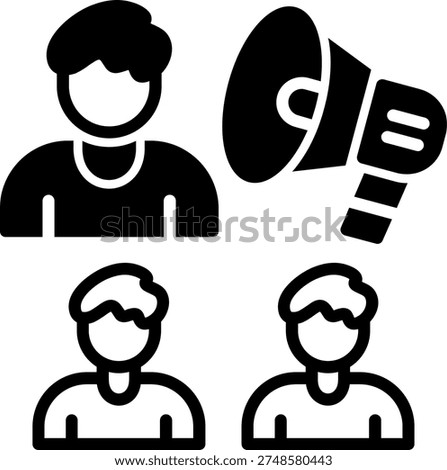Public Relations Line Fill Style Icon