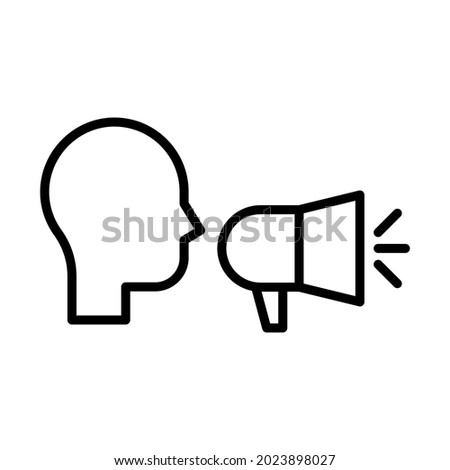 public relations line icon illustration vector graphic