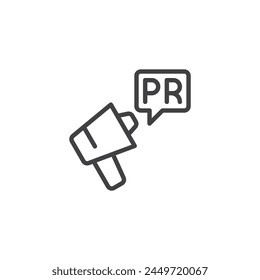 Public Relations line icon. linear style sign for mobile concept and web design. PR activities outline vector icon. Symbol, logo illustration. Vector graphics