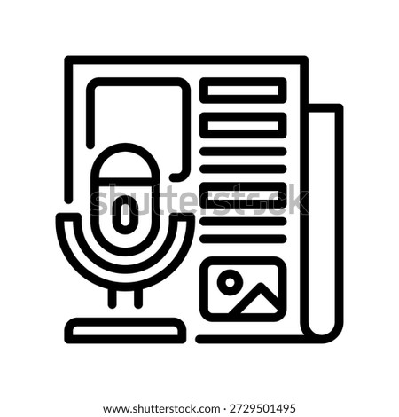 Public Relations Line Icon, Outline Symbol for Media Communication, Brand Reputation, Press Release, Crisis Management, and Corporate News. Vector Sign Icon.