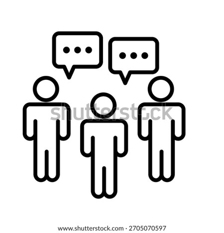 Public Relations Outline Icon Vector Illustration