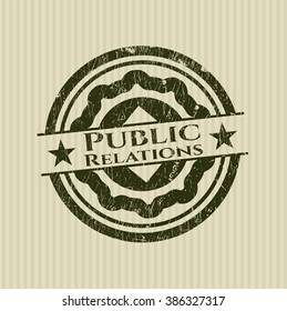 Public Relations rubber grunge seal