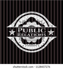 Public Relations silver shiny emblem