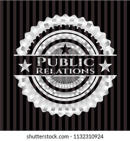Public Relations silver shiny emblem