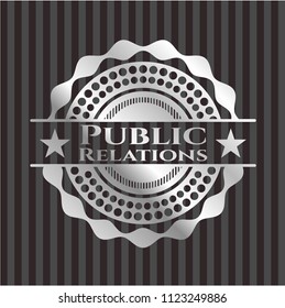 Public Relations silvery shiny badge