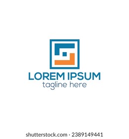 Logotipo de relaciones públicas SS, diseño del logotipo de la agencia de publicidad plantilla vectorial