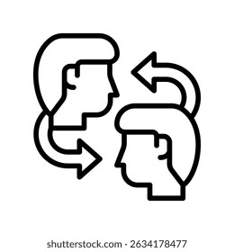 Public Relations Vector outline icon. Eps 10 file