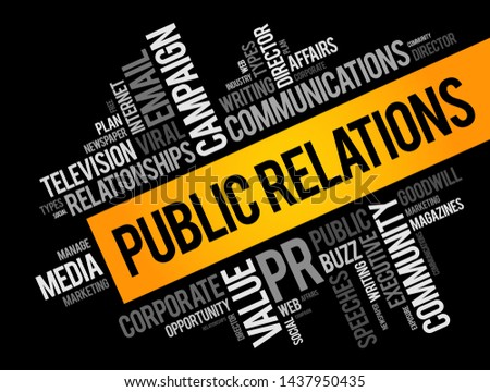 Public Relations word cloud collage, business concept background